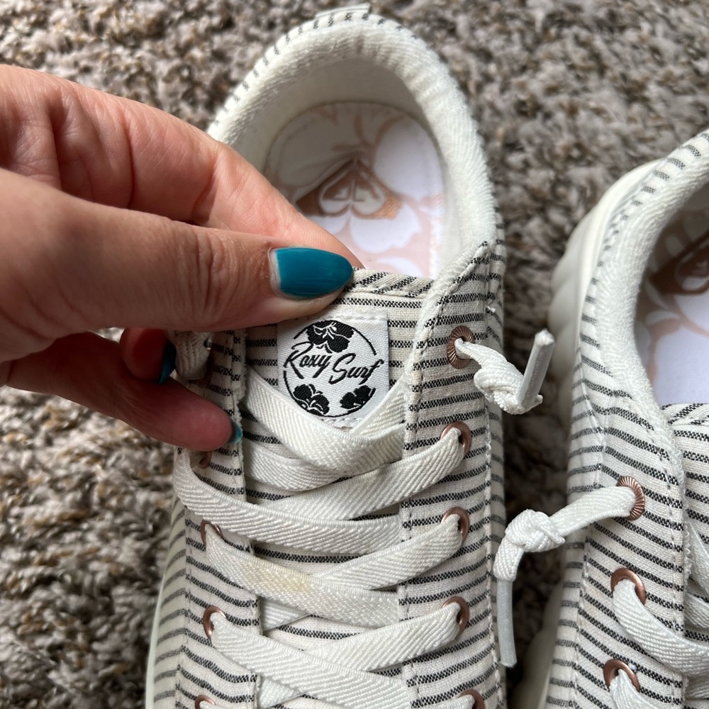 Roxy Surf Sheilahh Platform Striped Sneakers - image 5